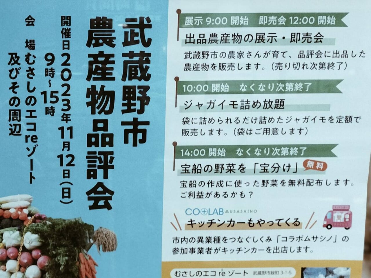 武蔵野市農業品評会2023の内容