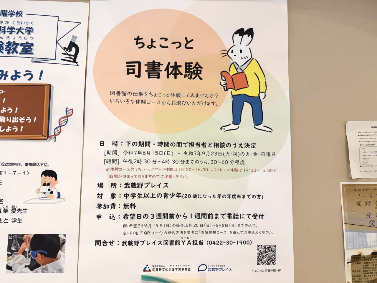 ちょこっと司書体験のチラシです