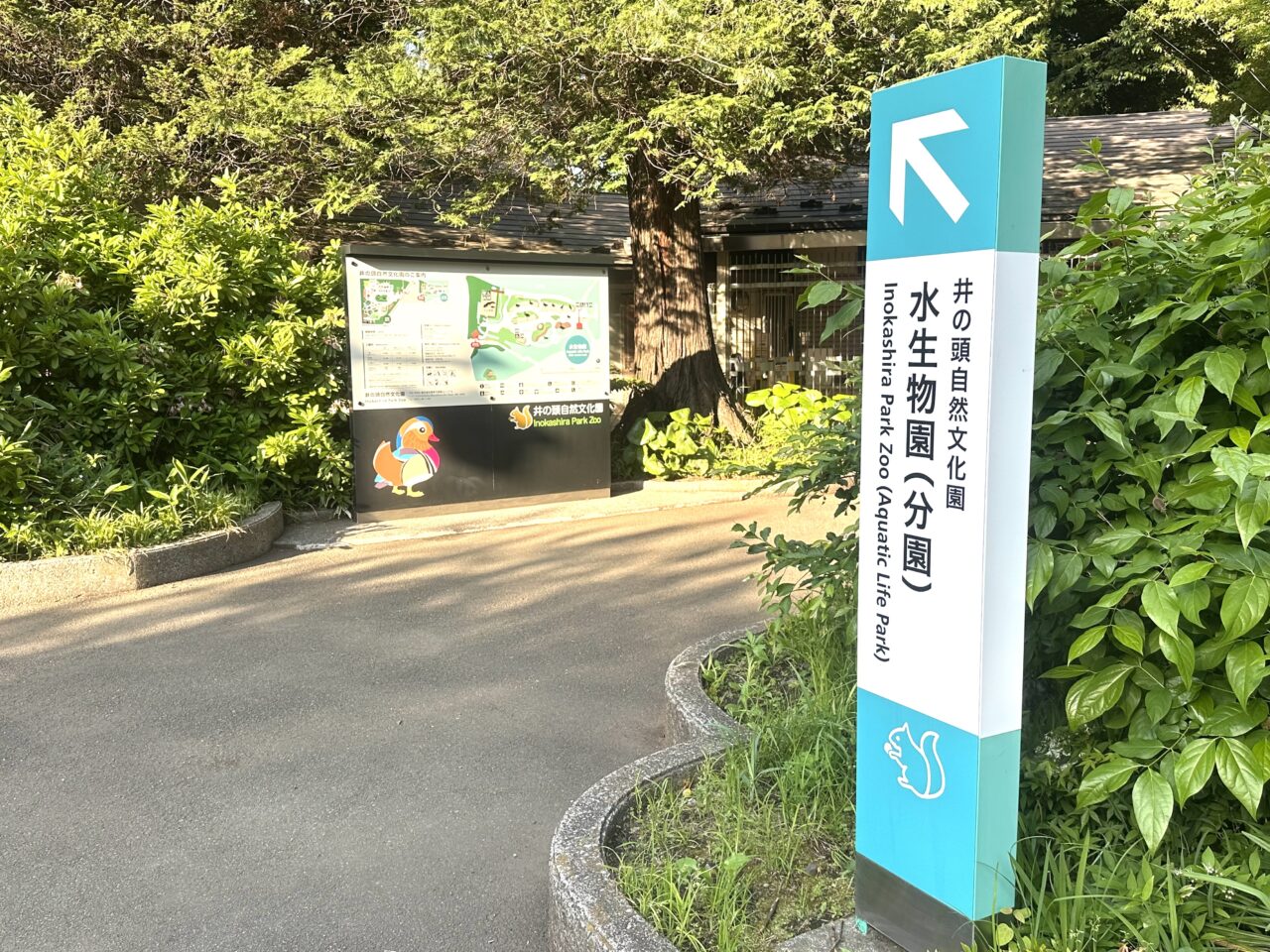 井の頭公園水生物園の入り口写真です