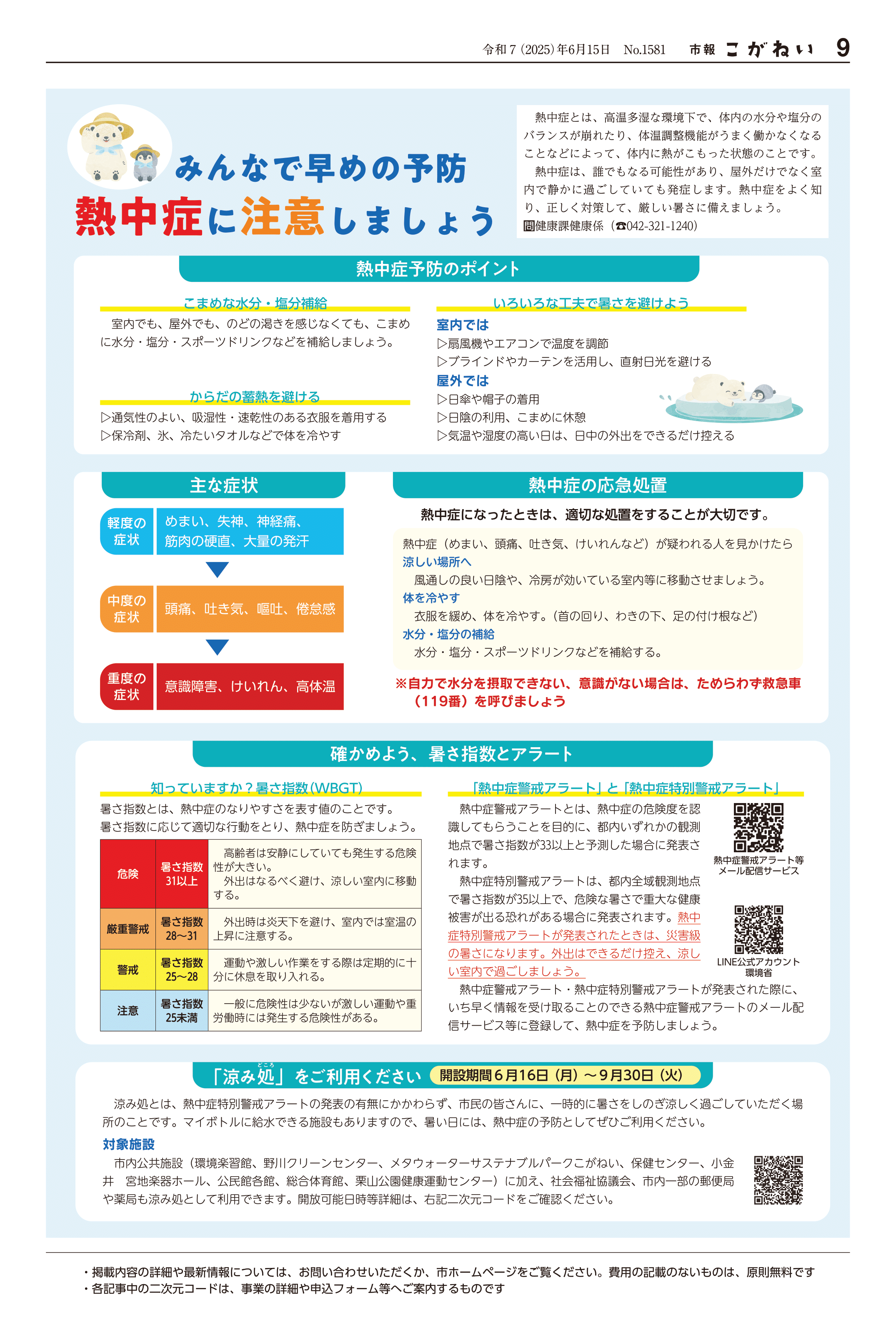 小金井市の熱中症予防資料です
