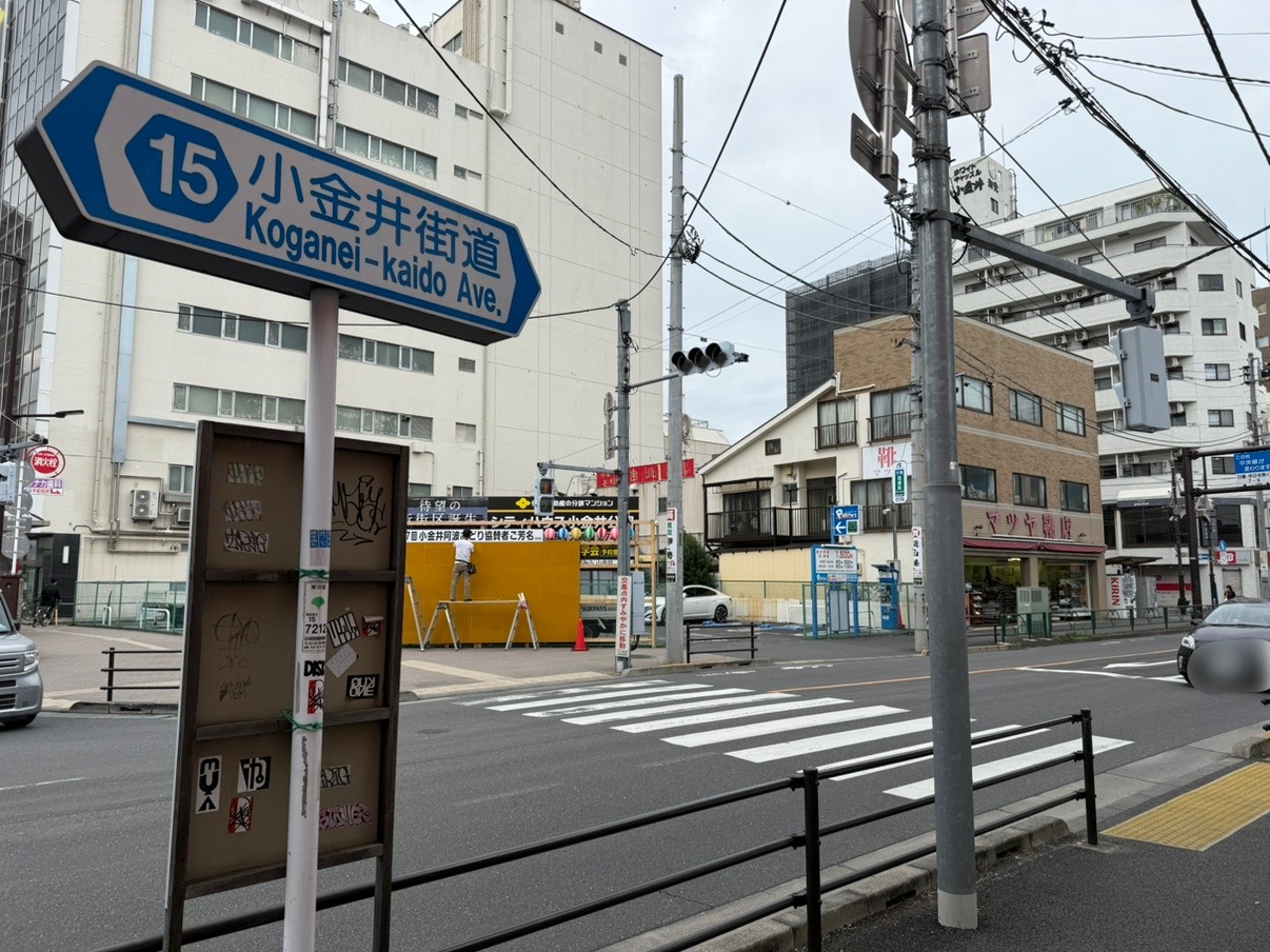 小金井阿波おどりの行われる小金井街道です