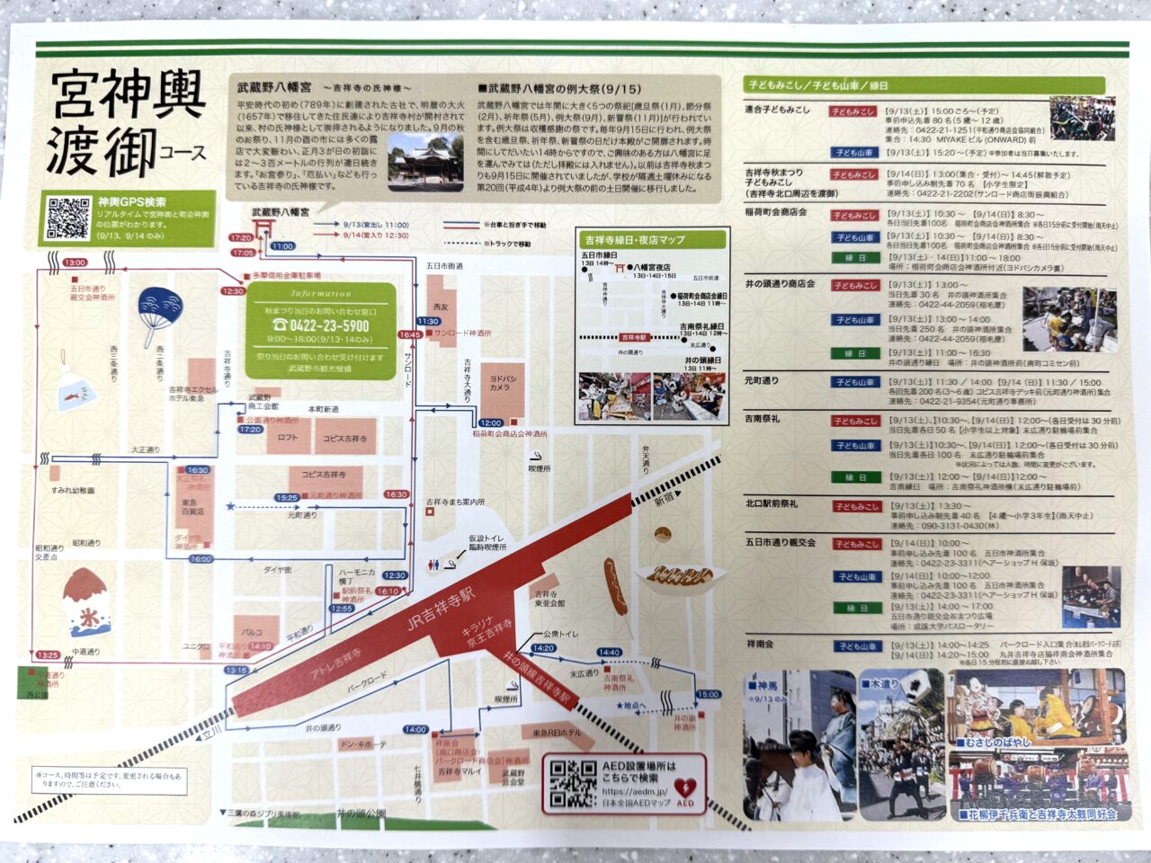 吉祥寺秋まつり宮田神輿渡御の図です